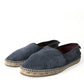 Dolce & Gabbana Navy Luxury Suede Espadrilles