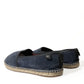 Dolce & Gabbana Navy Luxury Suede Espadrilles