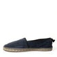 Dolce & Gabbana Navy Luxury Suede Espadrilles