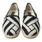 Dolce & Gabbana Chic Striped Luxury Leather Espadrilles