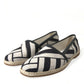 Dolce & Gabbana Chic Striped Luxury Leather Espadrilles