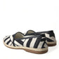 Dolce & Gabbana Chic Striped Luxury Leather Espadrilles