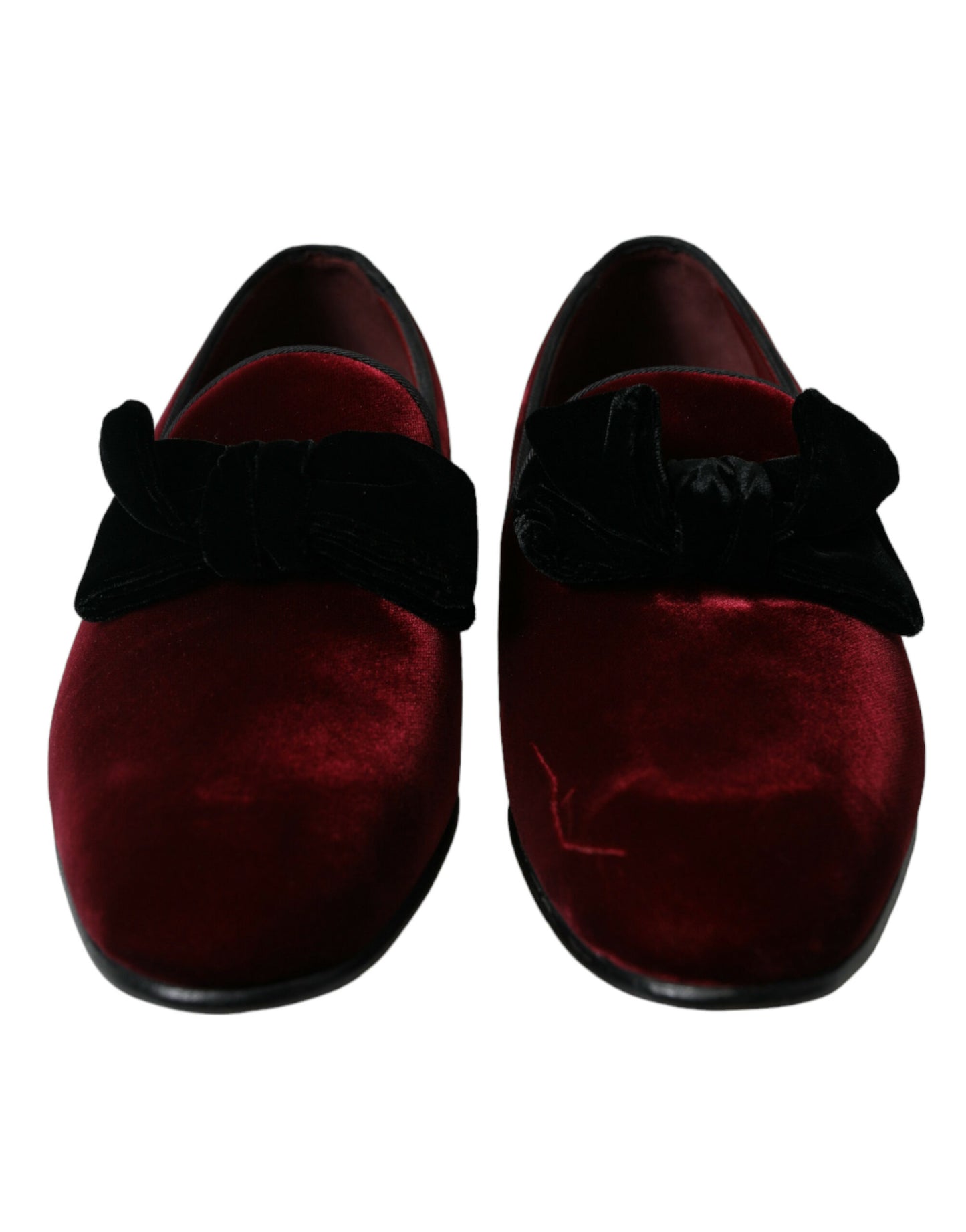 Dolce & Gabbana Burgundy Velvet Loafers - Elegance with a Twist