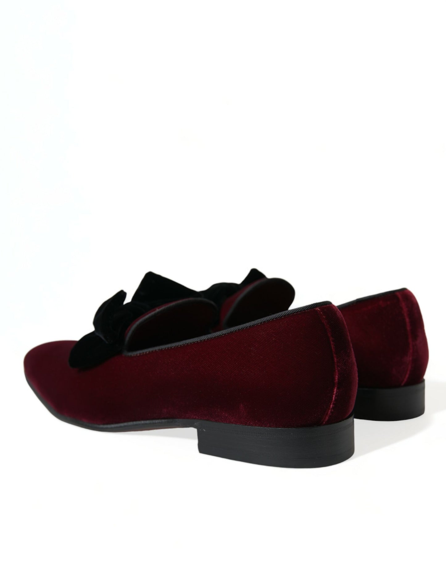 Dolce & Gabbana Burgundy Velvet Loafers - Elegance with a Twist