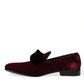 Dolce & Gabbana Burgundy Velvet Loafers - Elegance with a Twist