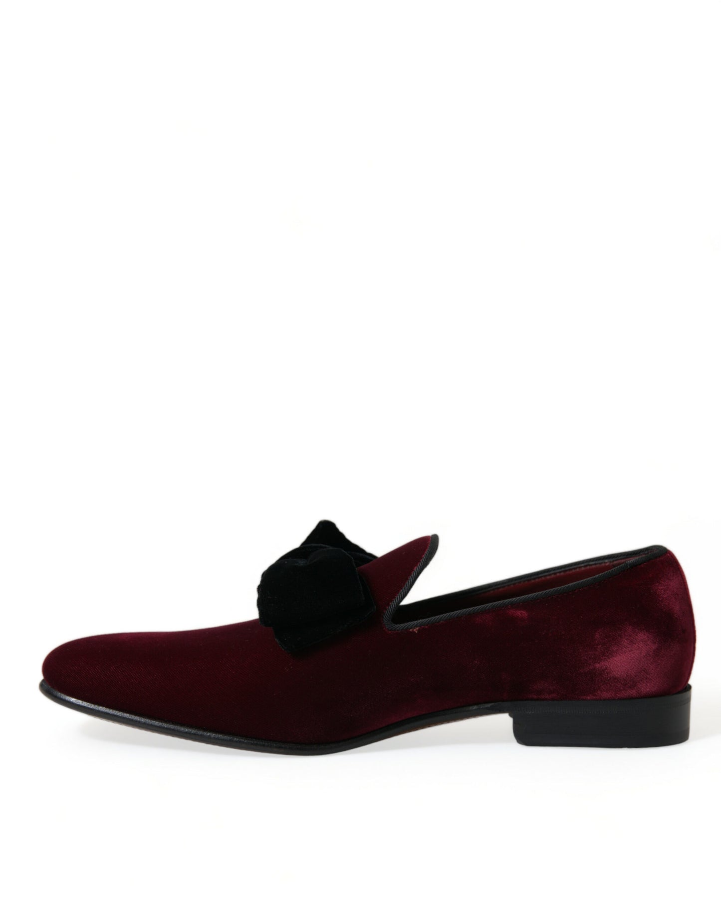 Dolce & Gabbana Burgundy Velvet Loafers - Elegance with a Twist