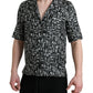 Dolce & Gabbana Elegant Silk Polo T-Shirt with Trumpet Print