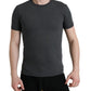 Dolce & Gabbana Elegant Dark Gray Crew Neck Tee