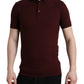 Dolce & Gabbana Elegant Maroon Cotton Polo T-Shirt