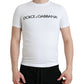 Dolce & Gabbana Elegant White Logo Crewneck Tee