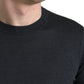 Dolce & Gabbana Elegant Silk Crew Neck Tee in Dark Grey