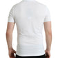 Dolce & Gabbana Elegant White Cotton Polo Tee with Logo Patch