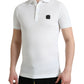 Dolce & Gabbana Elegant White Cotton Polo Tee with Logo Patch