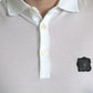 Dolce & Gabbana Elegant White Cotton Polo Tee with Logo Patch