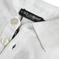 Dolce & Gabbana Elegant White Cotton Polo Tee with Logo Patch