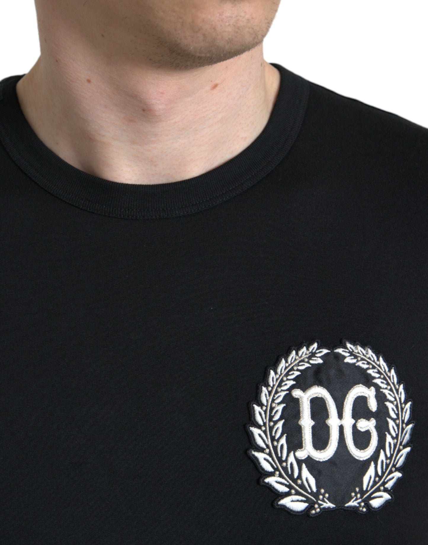 Dolce & Gabbana Elegant Embroidered Logo Cotton Tee