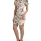 Dolce & Gabbana Elegant Pink Lily Print Sheath Dress