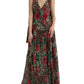 Dolce & Gabbana Multicolor Silk Maxi Evening Dress