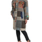 Dolce & Gabbana Multicolor Patchwork Trench Coat Jacket