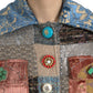 Dolce & Gabbana Multicolor Patchwork Trench Coat Jacket