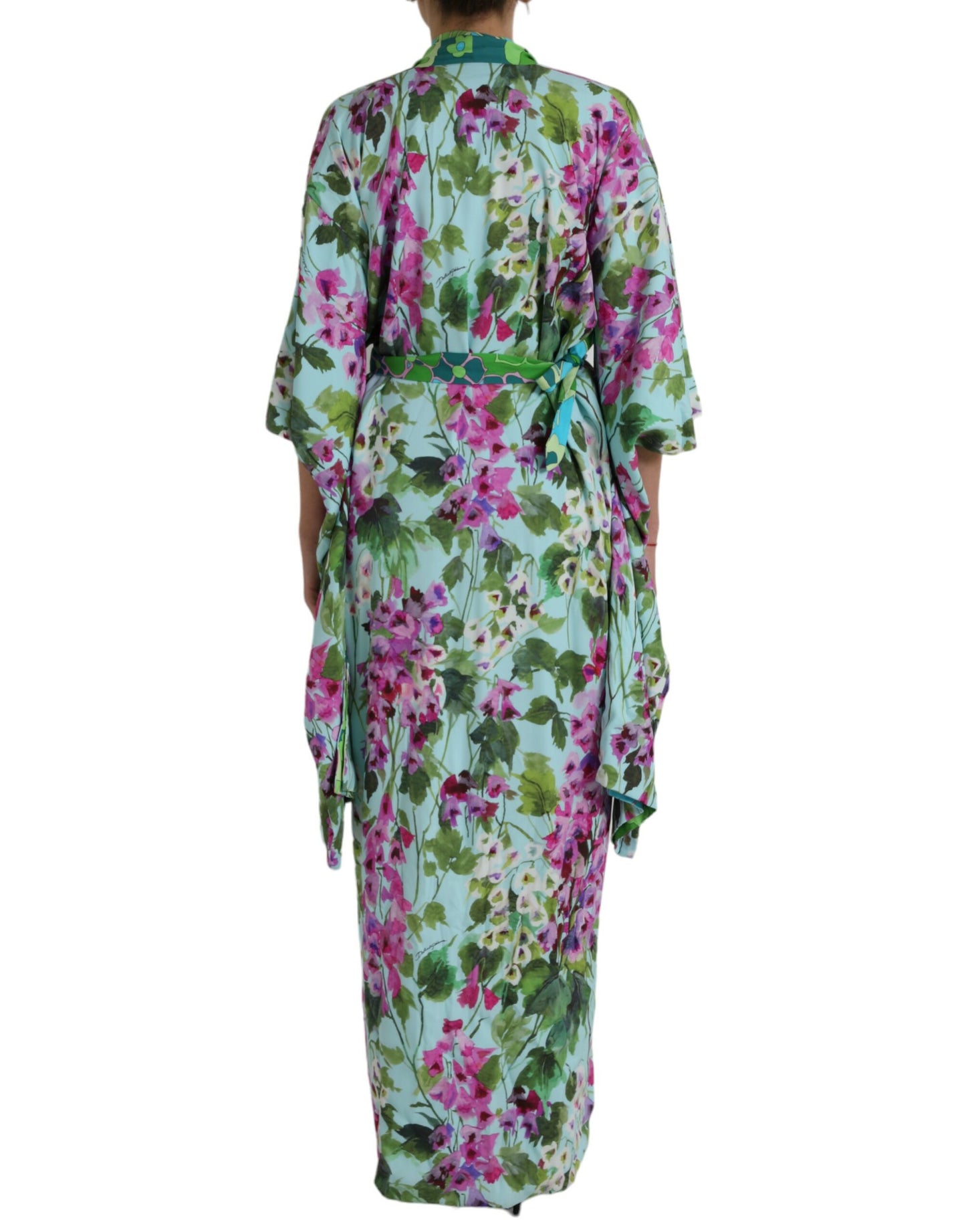 Dolce & Gabbana Elegant Floral Silk Bathrobe Jacket