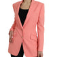 Dolce & Gabbana Chic Pink Peak Lapel Blazer