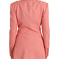 Dolce & Gabbana Chic Pink Peak Lapel Blazer