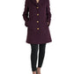 Dolce & Gabbana Elegant Purple Wool-Cashmere Trench Coat