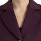 Dolce & Gabbana Elegant Purple Wool-Cashmere Trench Coat