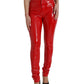 Dolce & Gabbana Chic Red High Waist Skinny Pants