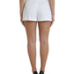 Dolce & Gabbana White High Waist Cotton Hot Pants