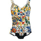 Dolce & Gabbana Elegant Printed Silk Blend Bodysuit Top