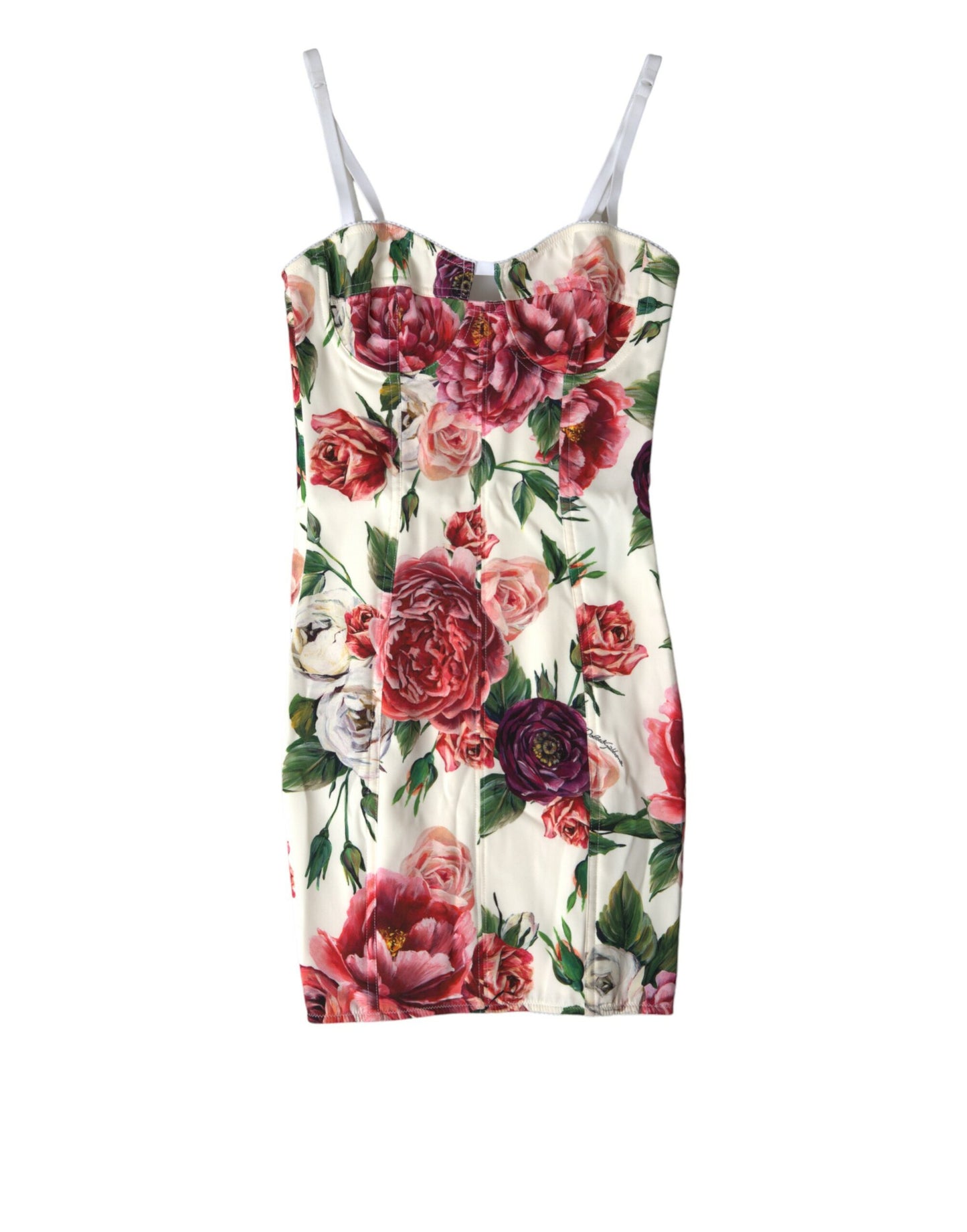 Dolce & Gabbana Floral Silk Blend Bustier Bodycon Dress