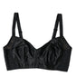 Dolce & Gabbana Elegant Black Bustier Crop Top