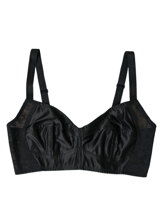 Dolce & Gabbana Elegant Black Bustier Crop Top