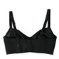 Dolce & Gabbana Elegant Black Bustier Crop Top