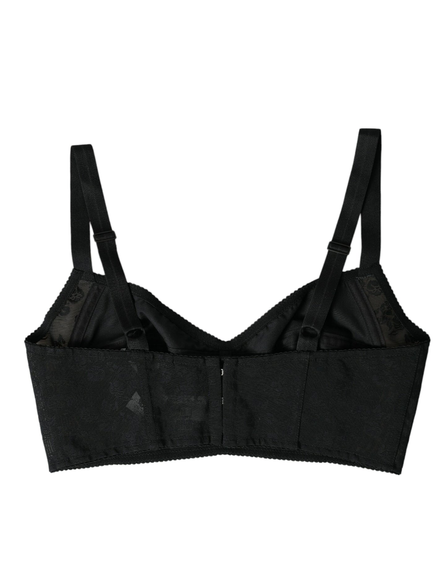 Dolce & Gabbana Elegant Black Bustier Crop Top