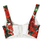 Dolce & Gabbana Floral Bustier Crop Top - Multicolor Elegance