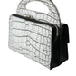 Balenciaga Metallic Silver Alligator Leather Mini Bag