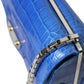 Balenciaga Blue Exotic Leather Neo Classic Small Shoulder Bag