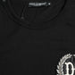 Dolce & Gabbana Black Logo Embroidery Crewneck Short Sleeve T-shirt