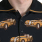 Dolce & Gabbana Black Car Print Short Sleeve Polo T-shirt