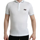 Dolce & Gabbana White Logo Collared Short Sleeves Polo T-shirt