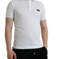 Dolce & Gabbana White Logo Collared Short Sleeves Polo T-shirt