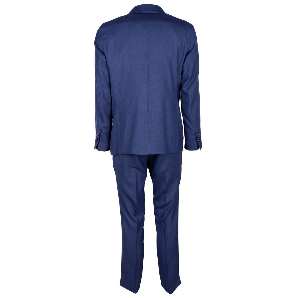 Made in Italy Blue Wool Vergine Suit