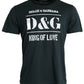 Dolce & Gabbana Blue Graphic Print Cotton Crew Neck T-shirt