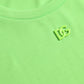 Dolce & Gabbana Neon Green Embossed Logo Crew Neck T-shirt