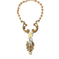 Dolce & Gabbana Gold Brass Angel Floral Beaded Embellished Necklace