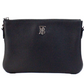 Burberry Peyton Monogram Black Leather Pouch Crossbody Bag Purse