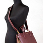 Burberry Banner Small Mahogany Red Leather Tote Crossbody Bag Purse